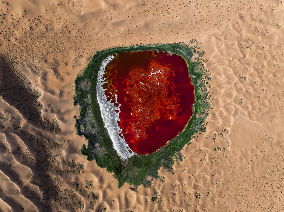 a red shield of desert